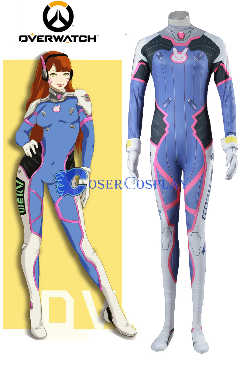 Overwatch OW Hana Song D.Va Catsuit Cosplay Costume